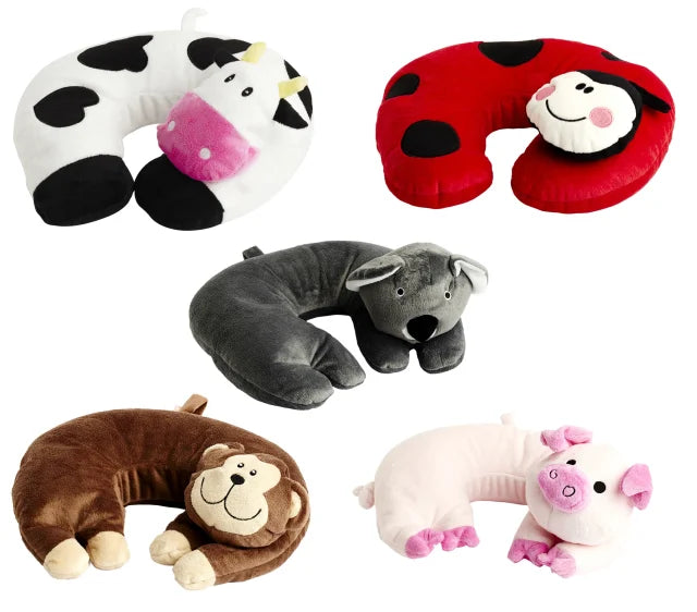 Korjo Squinchy Kids Animal Travel Pillow